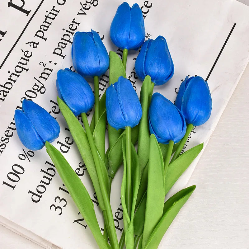 3/5/10/20pcs Real Touch Artificial Tulip Flowers – Realistic Faux Tulip Bouquet for Wedding Decor, Home Decoration, Floral Arrangements & DIY Projects
