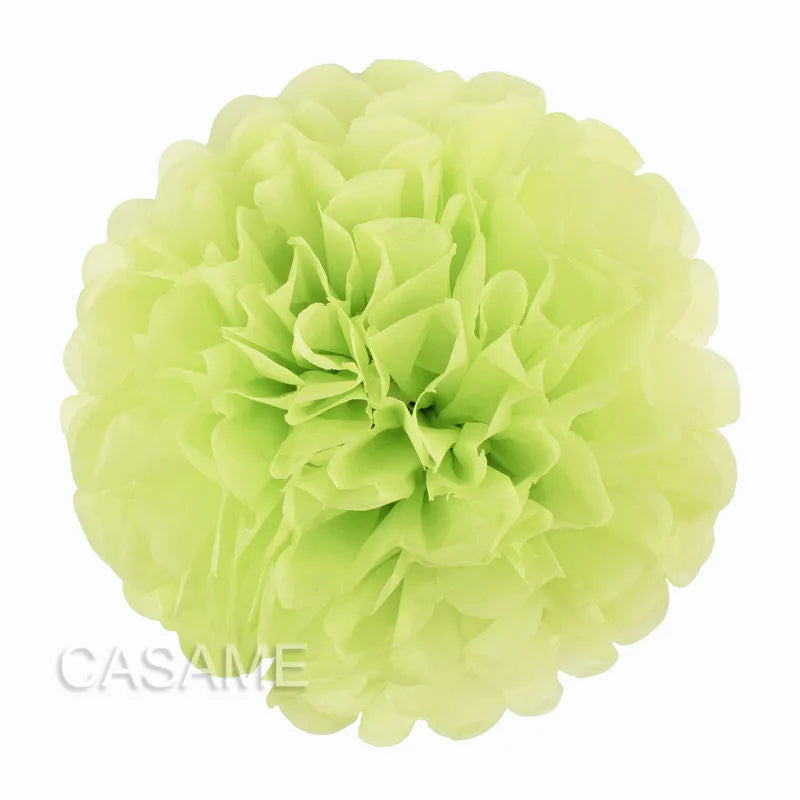 5PCS Tissue Paper Pom Poms – 4–12 Inch Paper Flower Balls for Weddings, Birthdays & Party Decorations