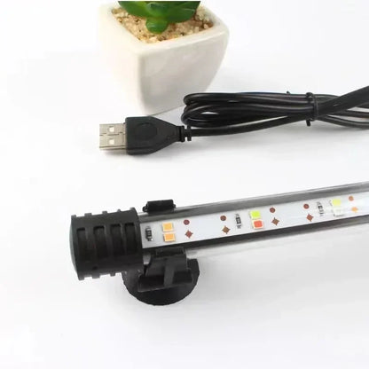 17-47cm Multicolor Aquarium LED Light – USB Waterproof Submersible Fish Tank Mood Lamp, Decorative Plant & Aquatic Grow Light