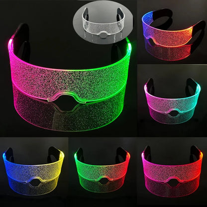 Gafas LED ciberpunk luminosas – Gafas futuristas con luz para cosplay, raves y fiestas de Halloween