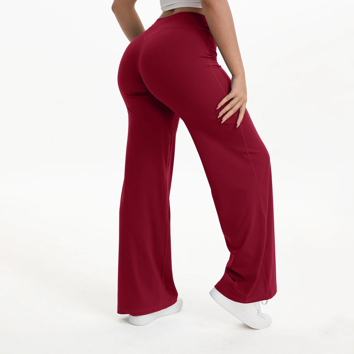 NCLAGEN Pantalones de Yoga de Pierna Recta SoftMotion para Mujer – Leggings de Gimnasio de Tiro Medio Efecto Segunda Piel, Pantalones Deportivos para Pilates y Correr, para Fitness, Entrenamiento y Uso Diario