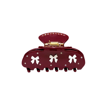 Pasadores de pelo con lazos bonitos – Pinzas de pelo con diamantes de imitación, perlas y acetato floral para mujeres y niñas | Accesorios de moda para el pelo