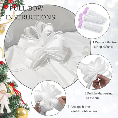 10-20 Lazos de cinta para coche de boda, decoración de envoltorio de regalo de Navidad, flores artesanales DIY, suministros para fiestas de cumpleaños, San Valentín