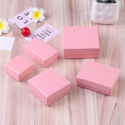 12PCS Paper Jewelry Gift Boxes for Rings, Earrings, Bracelets & Necklaces – Black & Gray Display Cases