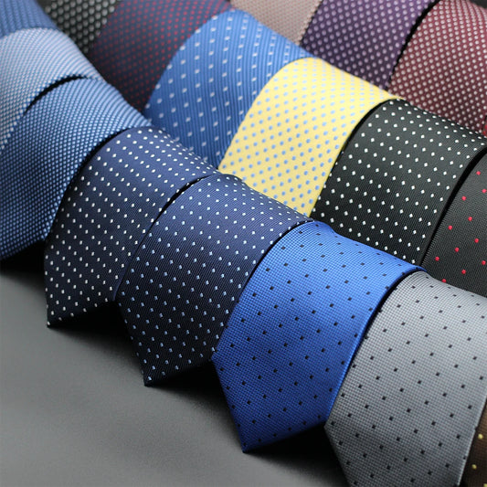 Cravate à pois florale pour hommes – Cravate décontractée tendance bleue rouge jaune pour affaires, mariages et occasions formelles | Accessoire cadeau