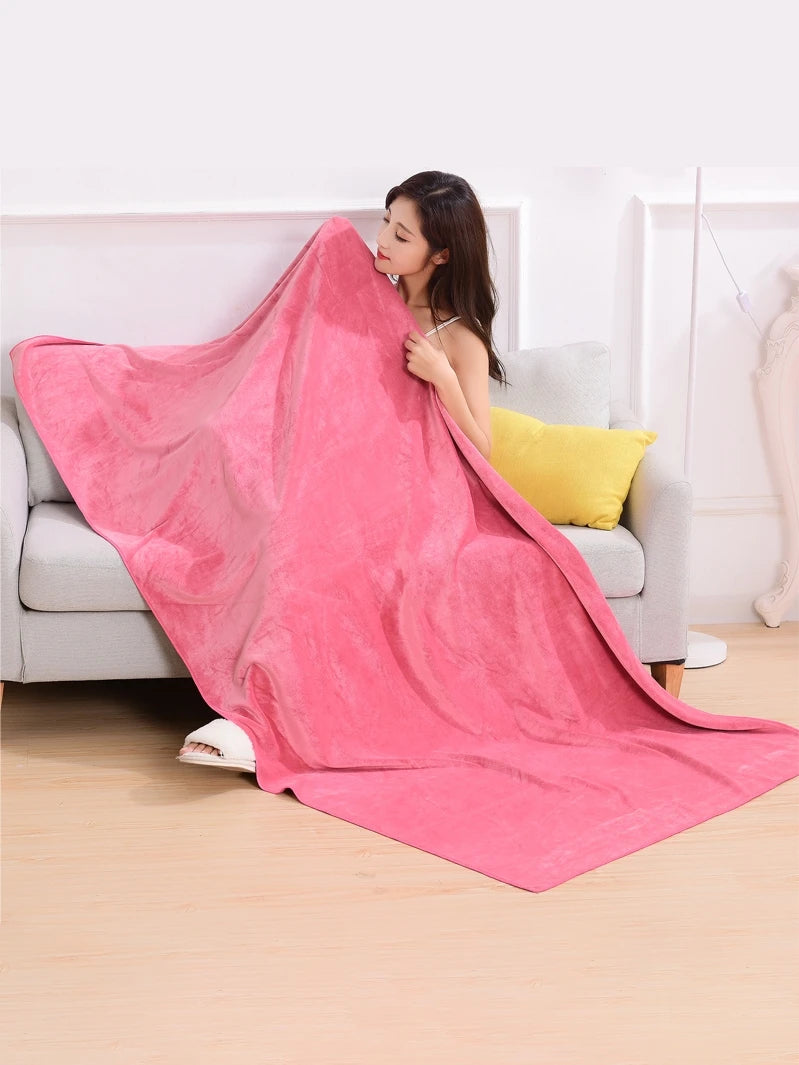 Toalla de baño de microfibra súper grande – Suave, de secado rápido, altamente absorbente para baño, deportes, viajes, playa y uso multiusos, toalla de ducha ligera resistente a la decoloración