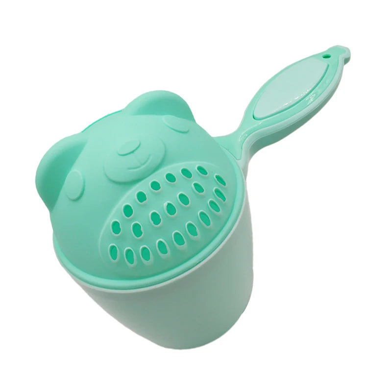 Vaso de enjuague para champú de bebé – Cucharón de agua de baño de oso de dibujos animados para bebés y niños pequeños