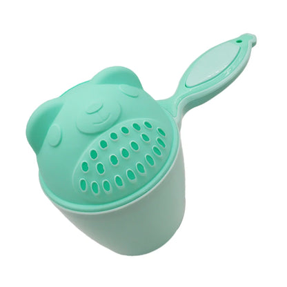 Vaso de enjuague para champú de bebé – Cucharón de agua de baño de oso de dibujos animados para bebés y niños pequeños