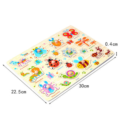 Jouet de puzzle en bois Montessori pour bébé – Jeu d'apprentissage éducatif pour les tout-petits de 1 à 3 ans, activité de développement cérébral d'association de formes pour enfants, cadeau d'anniversaire et jouet d'apprentissage précoce