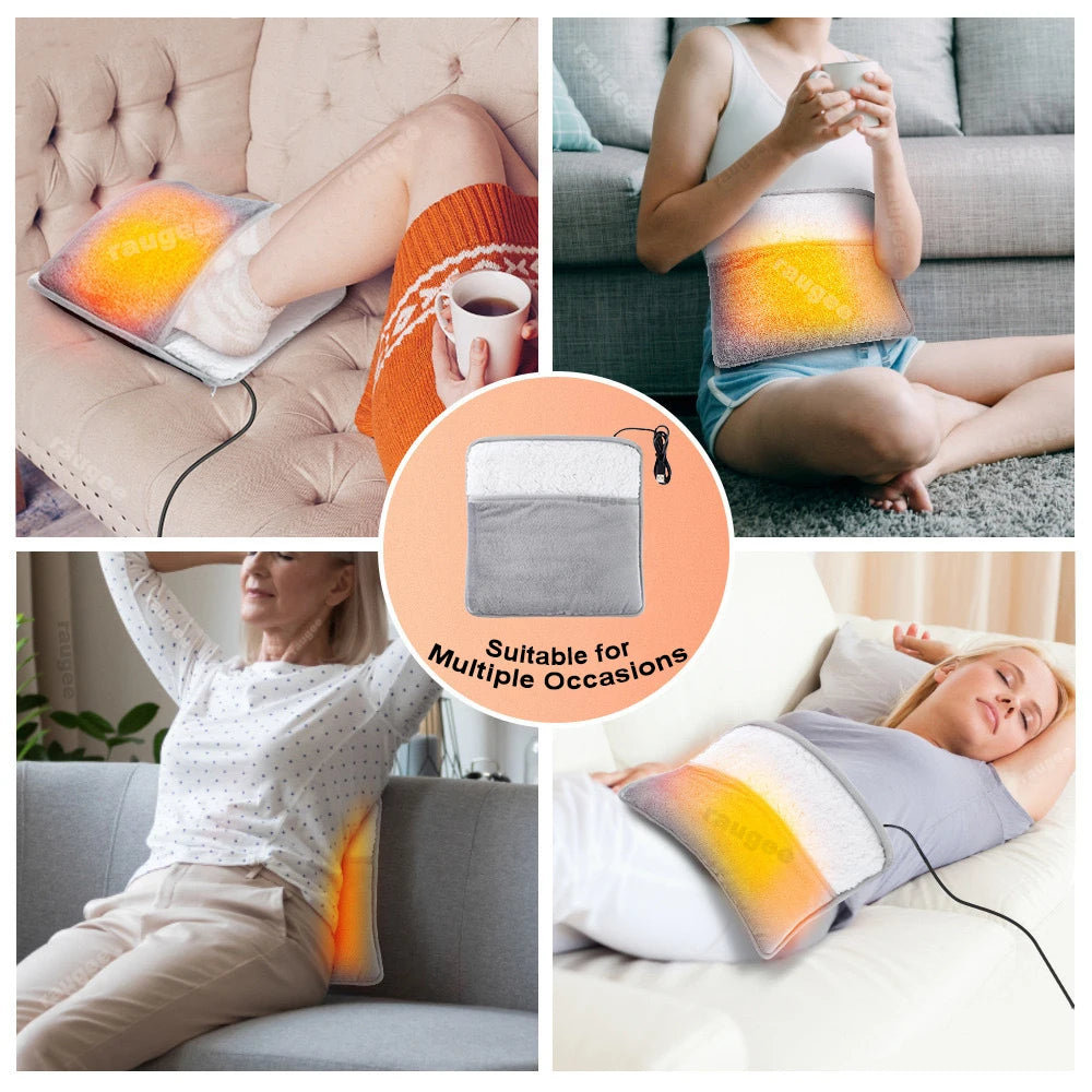Calentador Eléctrico de Pies USB – Calienta Pies Suave de Peluche para el Hogar, la Oficina y el Dormitorio