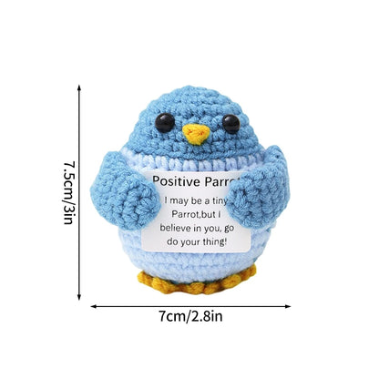 Poupée Pomme de Terre Énergétique Positive au Crochet – Figurine Mignonne en Tricot à Serrer, Artisanat Animalier Kawaii Fait Main au Crochet & Cadeau de Noël