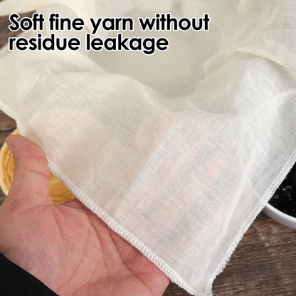 Reusable Nut Milk Bag – Natural Unbleached Cotton Fine Mesh Strainer for Cheese, Yogurt & Tofu