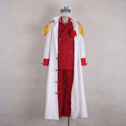 One Piece Navy Admiral Cosplay Costume Set – Akainu, Kizaru & Sengoku Inspired Justice Uniform Suit for Halloween & Roleplay