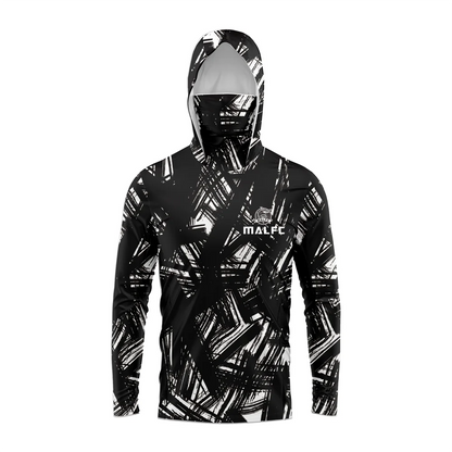 MALFC Men's Hooded Fishing Shirt – Long Sleeve UV Protection Performance Fishing Apparel for Outdoor Adventures