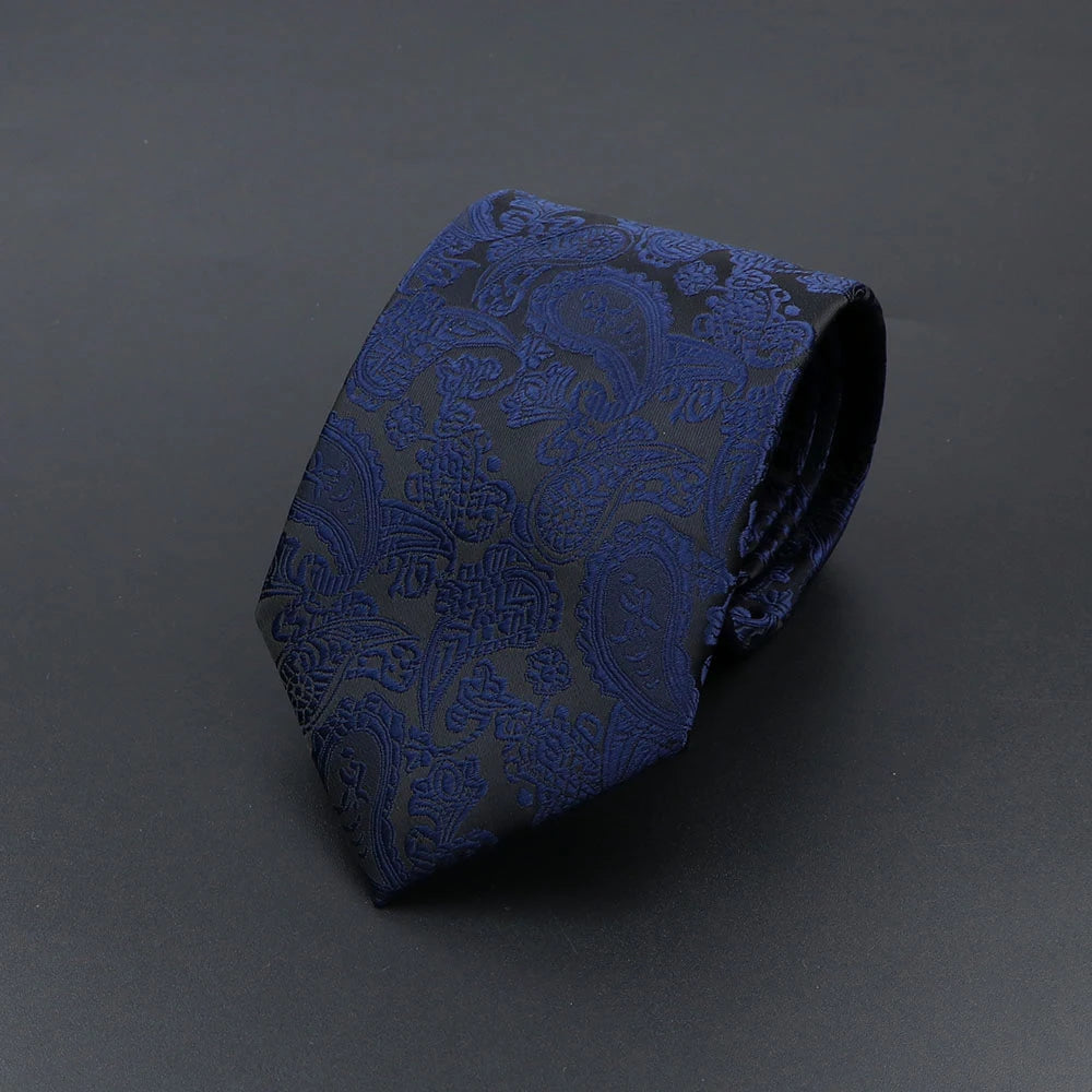 Corbata de hombre de fantasía con perro de dibujos animados, Paisley, rayas y lunares para negocios y bodas
