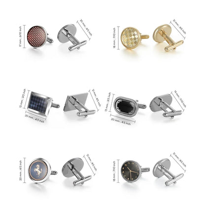Luxury Copper Cufflinks for Men – Round & Square Shirt Cuff Links for Wedding, Business & Formal Wear | Men's Fashion Accessories Gift