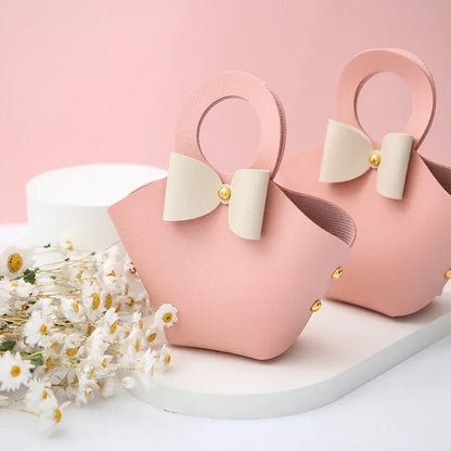 20PCS Bolsas de Regalo de Cuero con Cinta de Lazo – Mini Bolsos para Recuerdos de Bodas, Navidad, Dulces, Regalos y Empaque de Lujo para Fiestas