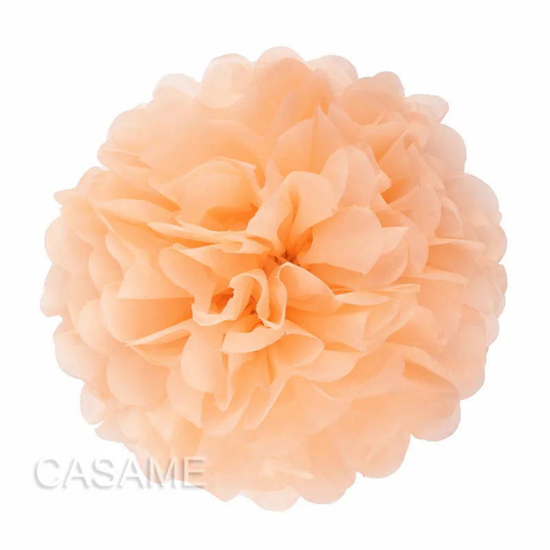 5PCS Tissue Paper Pom Poms – 4–12 Inch Paper Flower Balls for Weddings, Birthdays & Party Decorations
