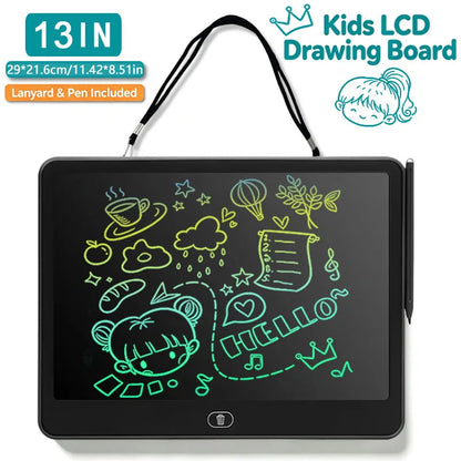 8/11/13/16-Inch LCD Writing Tablet for Kids – Reusable Handwriting Pad, Drawing & Painting Board, Educational Learning Toy for Boys and Girls
