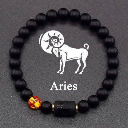 Pulsera de constelación de 12 signos del zodiaco – Brazalete con dije de astrología para hombres y mujeres | Regalo de joyería de amistad Aries, Virgo, Leo y Libra