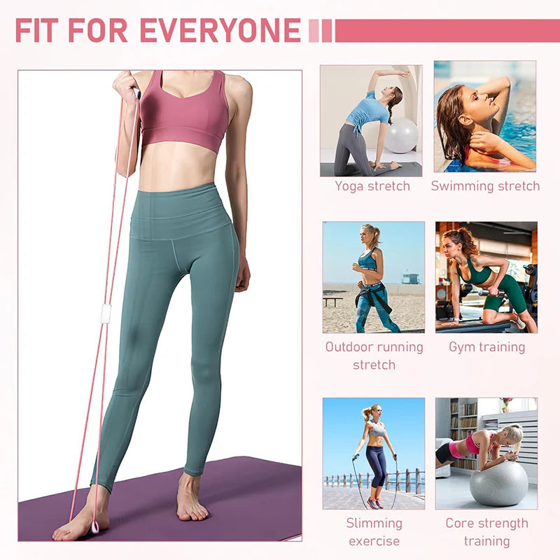 8-Shaped Yoga Resistance Bands – Elastic Exercise Puller & Chest Expander for Bodybuilding, Home Gym Fitness & Full Body Training