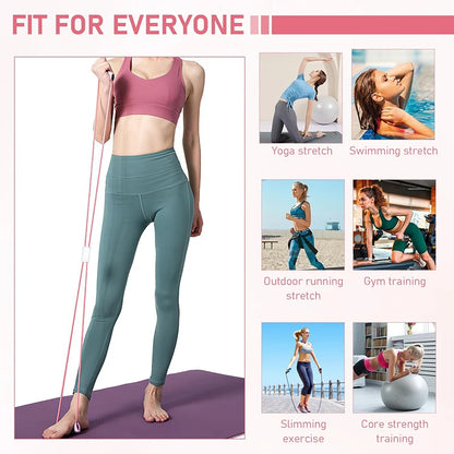 8-Shaped Yoga Resistance Bands – Elastic Exercise Puller & Chest Expander for Bodybuilding, Home Gym Fitness & Full Body Training