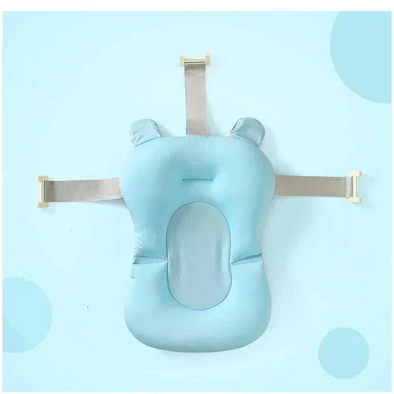 Portable Baby Bath Support Cushion – Adjustable Newborn Bathtub Pad & Foldable Infant Bath Seat