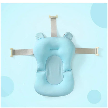 Portable Baby Bath Support Cushion – Adjustable Newborn Bathtub Pad & Foldable Infant Bath Seat