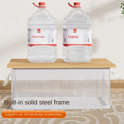 Transparent PVC Storage Box – Waterproof Underwear Organizer Basket with Solid Steel Frame for Home, Bedroom & Dormitory Organization