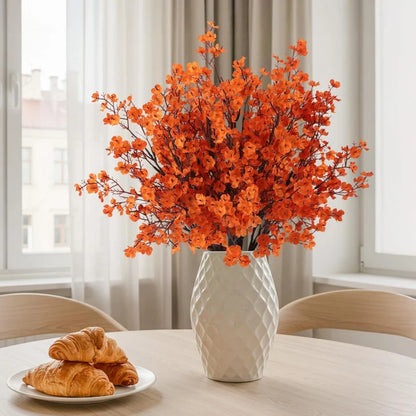 3PCS Artificial Baby’s Breath Flowers – Breathable Silk Plants for Autumn & Halloween Decor, Seasonal Home Decorations