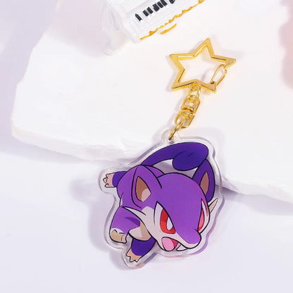 Pokémon Acrylic Keychain – Gengar, Ditto, Mewtwo, Jigglypuff & Character Bag Charm Pendant Collectible Gift
