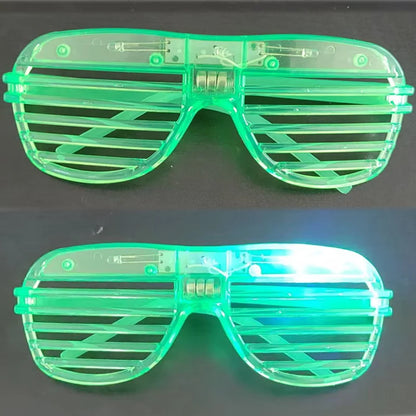 Lunettes de fête lumineuses à LED – Lunettes néon phosphorescentes 3 modes pour anniversaires, mariages et festivals