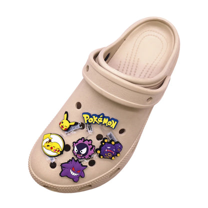 1PC Pokémon PVC Shoe Charms – Cute Pikachu & Squirtle Clog Pins for Sandals, Shoes, Backpacks & Accessories