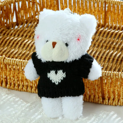 Cute Bear Plush Keychain with Sweater – Mini Stuffed Teddy Bear Pendant for Girls, Backpacks, Bags & Kids’ Gifts