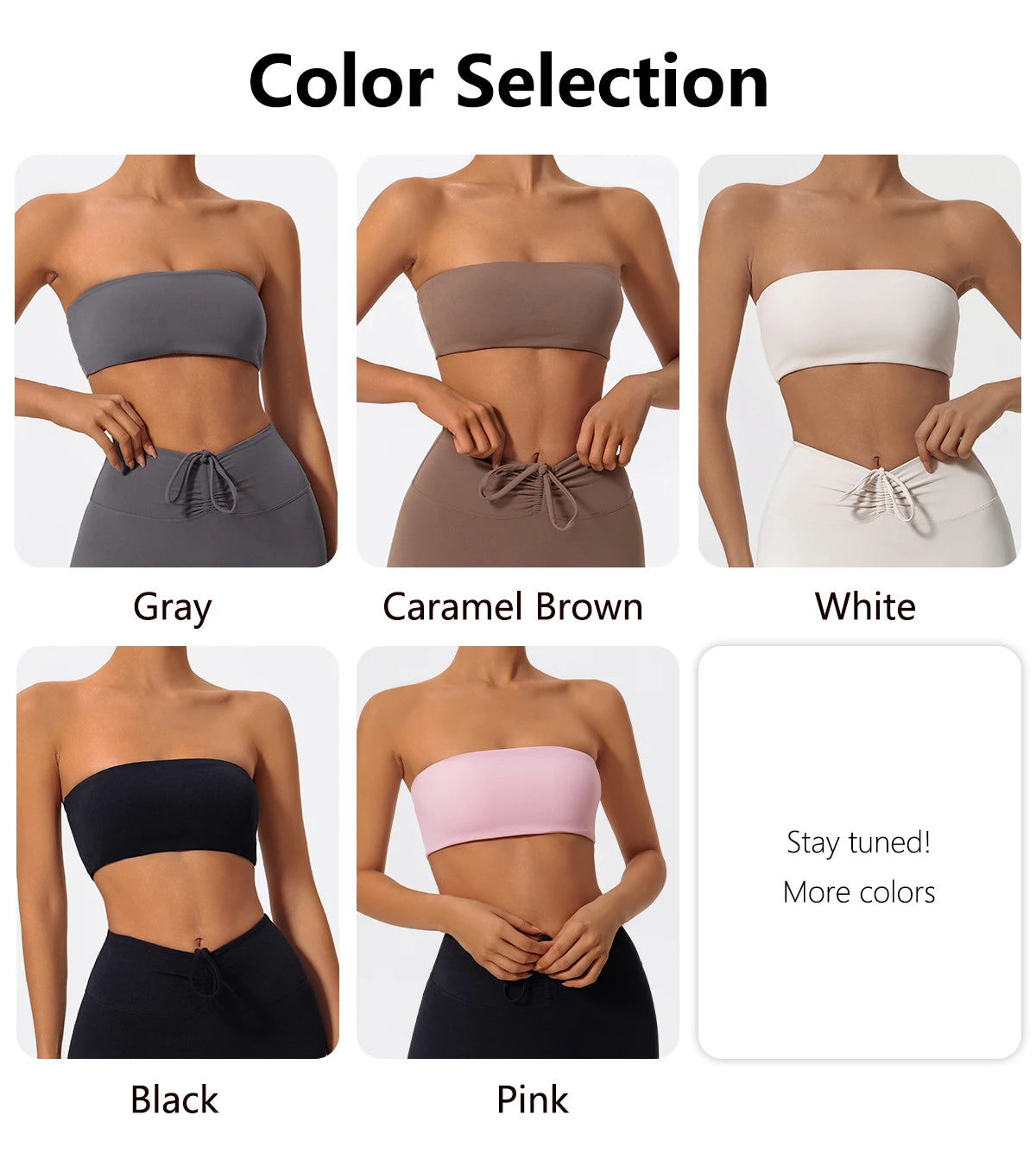 Women’s Strapless Sports Bra – Quick-Dry Tube Top Fitness Yoga Gym Chest Wrap Activewear