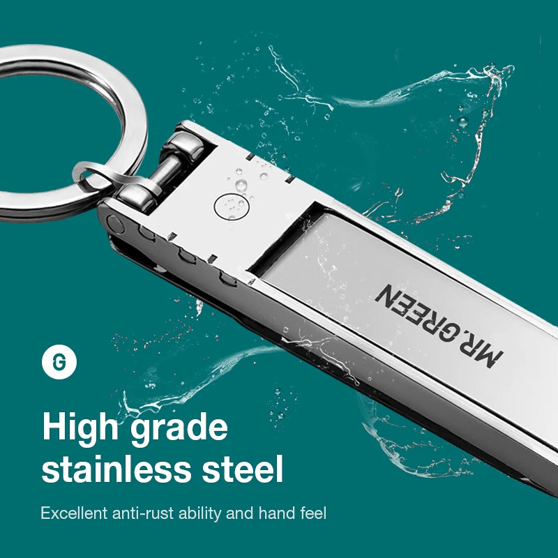 MR.GREEN Ultra-Thin Foldable Stainless Steel Nail Clipper – Portable Travel Fingernail Cutter & Manicure Grooming Tool