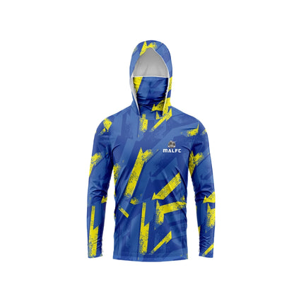 MALFC Men's Hooded Fishing Shirt – Long Sleeve UV Protection Performance Fishing Apparel for Outdoor Adventures
