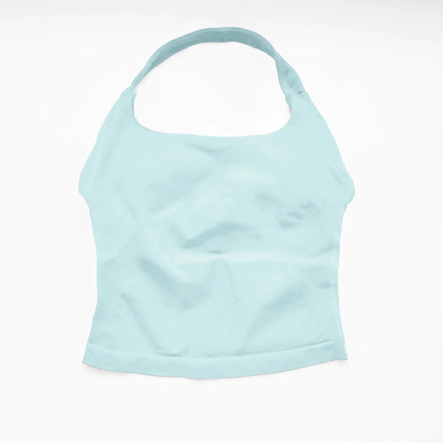 Top Deportivo Largo con Tiras para Mujer NCLAGEN – Top Halter Acolchado para Gimnasio, Yoga, Pilates, Correr y Entrenamientos de Fitness
