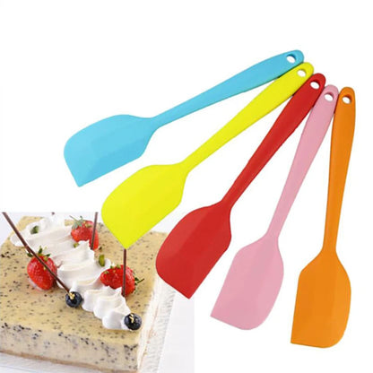 Spatule à gâteau en silicone 21 cm – Raclette de cuisson à long manche, spatule à glaçage, outil pour mélanger la pâte, pinceau mélangeur à beurre et accessoire de décoration de gâteaux pour la cuisine