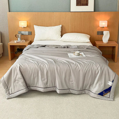 Couverture rafraîchissante de luxe d'été – Couverture climatisée en coton brut doux et fibre de soja pour adultes et enfants