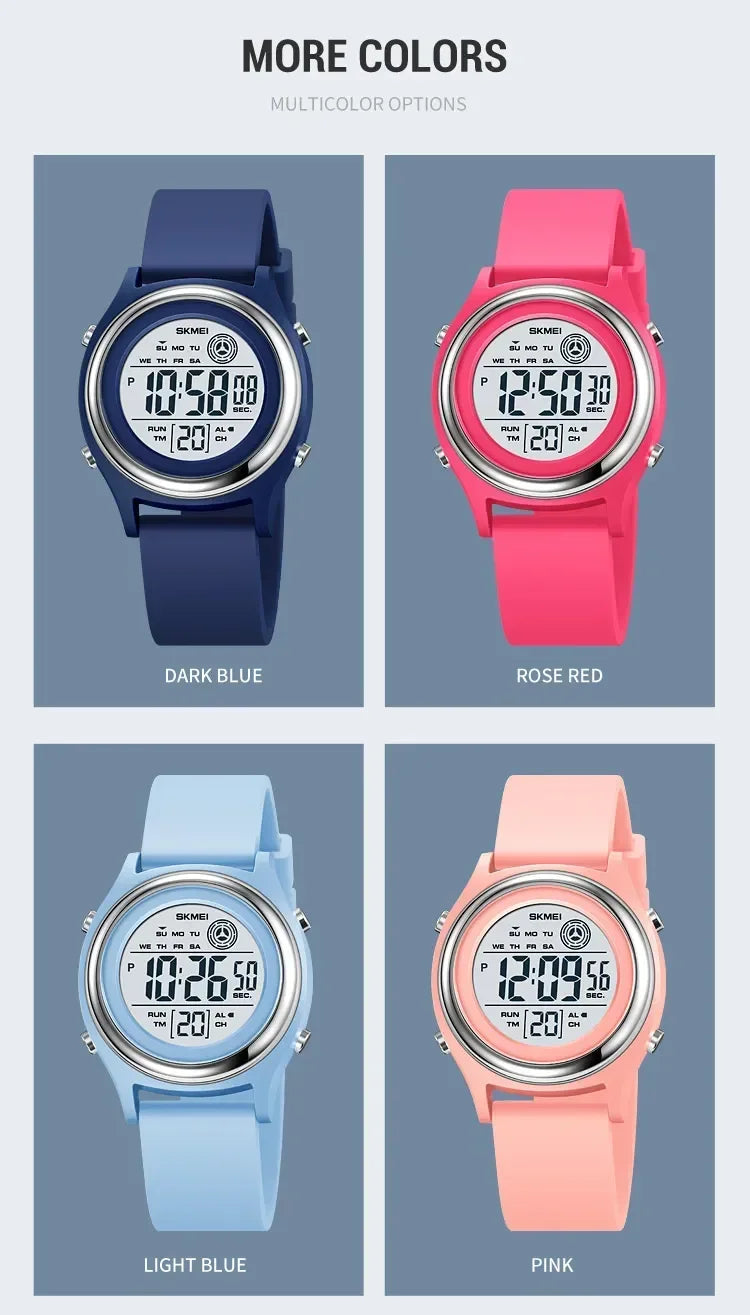 SKMEI 2094 Waterproof Shockproof Digital Sport Watch (Women’s Luxury Countdown Stopwatch)