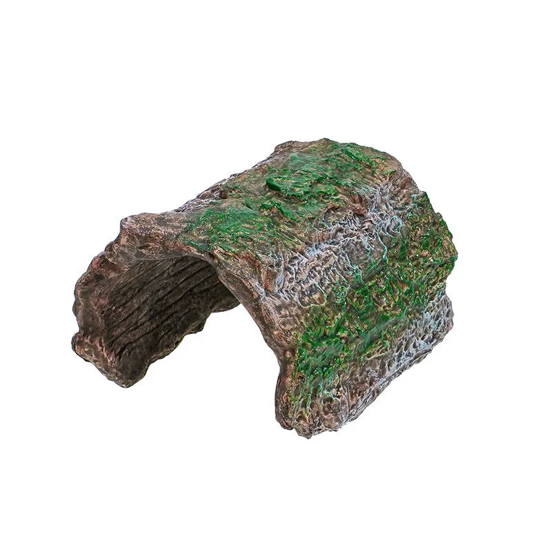 Resin Bark Reptile Hideout – Natural-Look Lizard Cave & Breeding Shelter for Frogs, Geckos, Spiders & Small Reptiles, Terrarium Landscaping Decor