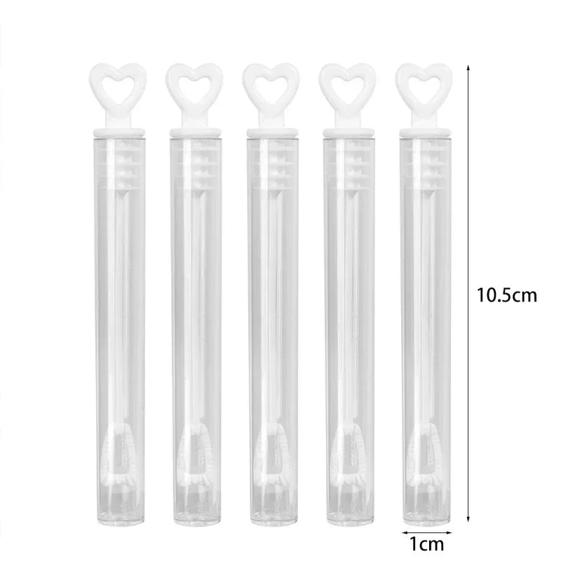 10/100PCS Heart Shape Bubble Soap Bottles – Mini Bubble Wands Wedding Favors for Guests | Birthday Party Decorations & Kids Toys
