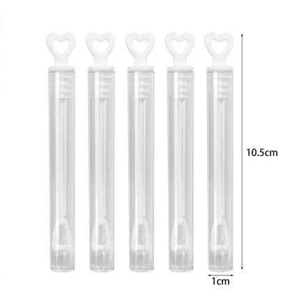 10/100PCS Heart Shape Bubble Soap Bottles – Mini Bubble Wands Wedding Favors for Guests | Birthday Party Decorations & Kids Toys