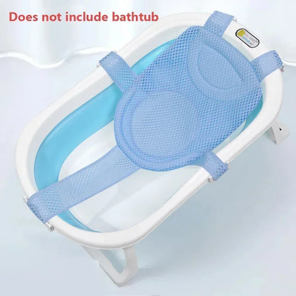 Portable Baby Bath Support Cushion – Adjustable Newborn Bathtub Pad & Foldable Infant Bath Seat