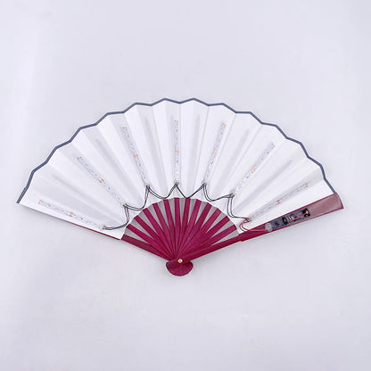 Ventilador de Mano Plegable con Luz LED – Ventilador Luminoso de 10 Pulgadas para Raves, Discotecas, Festivales y Fiestas