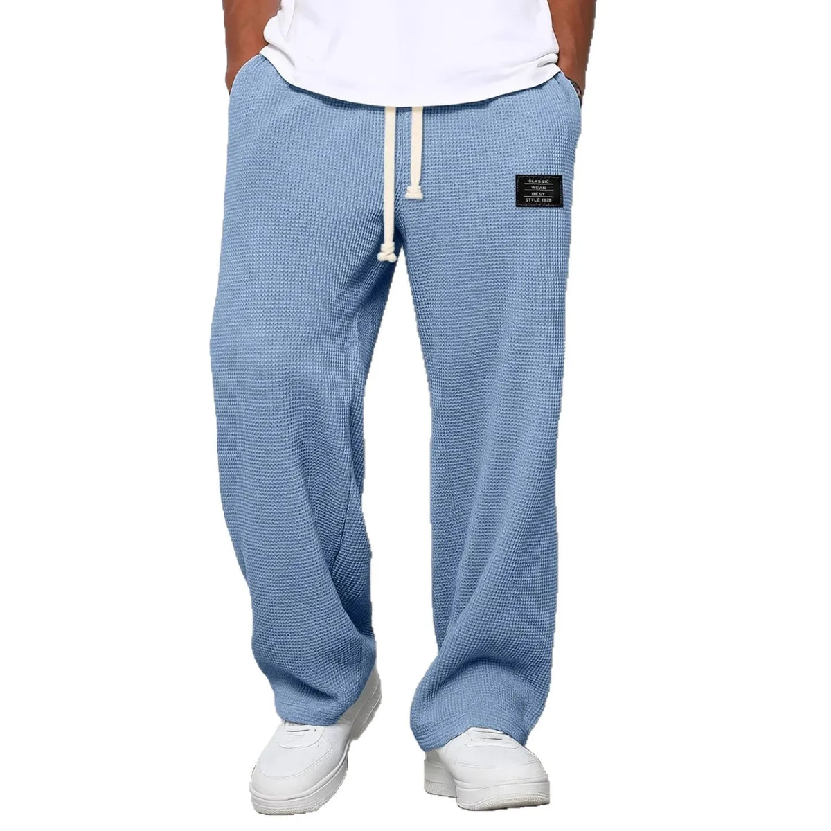 Men's 2026 Casual Straight-Leg Sweatpants – Wide-Leg Elastic Waist Sportswear Trousers for Spring & Autumn, Relaxed Everyday Pants