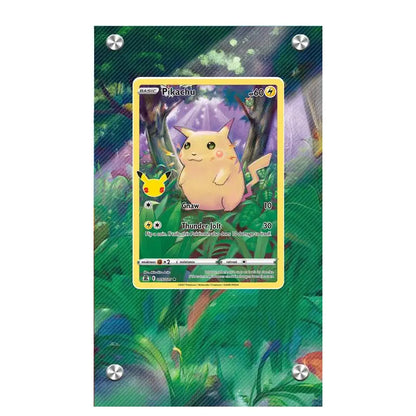 Présentoir pour cartes à collectionner Pokémon PSA, en acrylique, avec illustrations étendues – Latios, Latias, Mew, Évoli et Pikachu