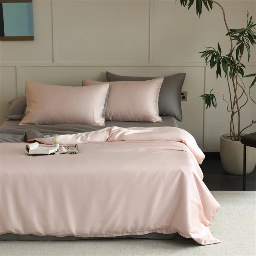 100% Mulberry Silk Bedding Set – Luxury Duvet Cover, Bed Sheet & Pillowcase Set