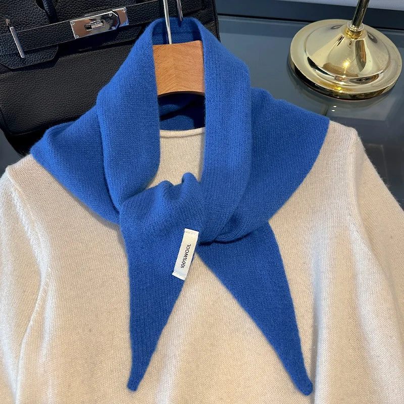 100% Wool Winter Scarf for Women Long Warm Cashmere Feel Shawl Wrap Solid Pashmina Hijab Head Scarf